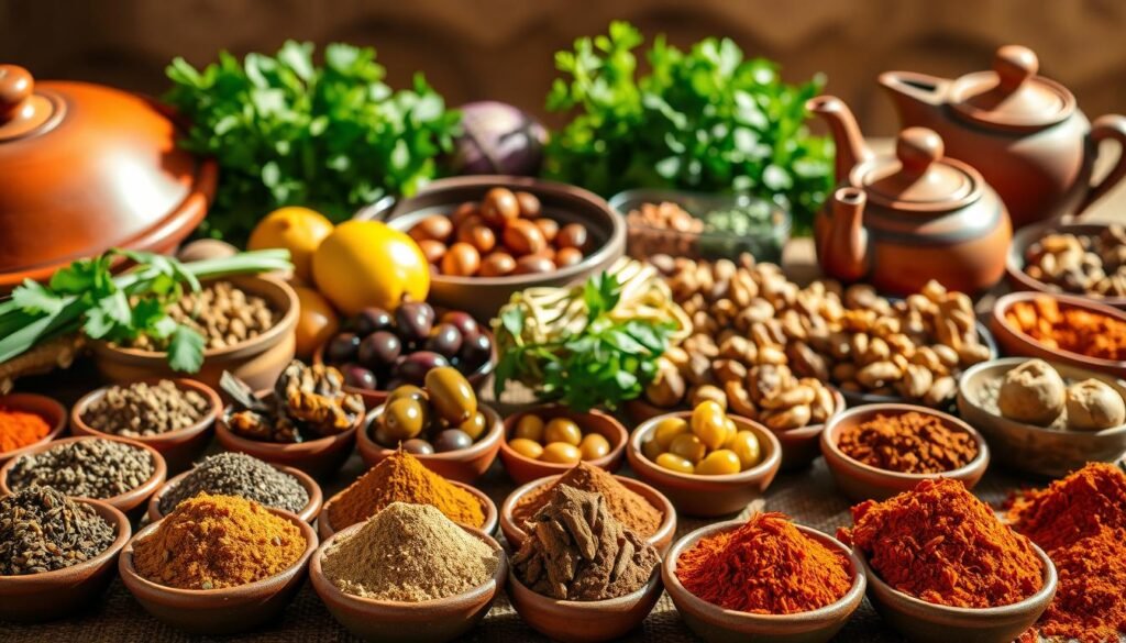 Moroccan cooking ingredients